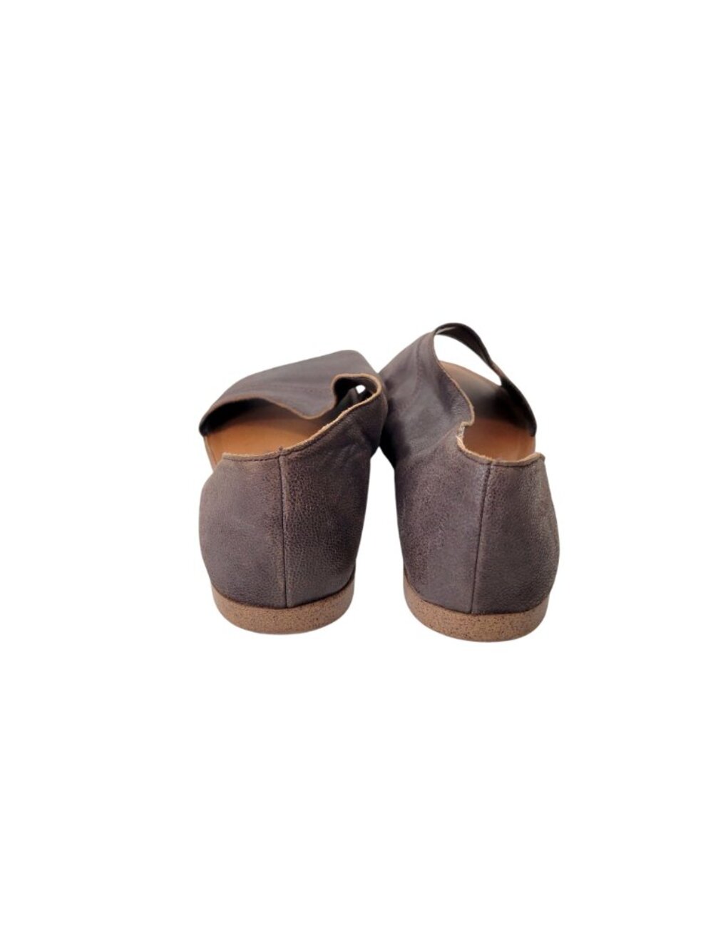 Sole Society Brown Leather Peep Toe Flats Slip On Shoes  Women's Size 10 - Picture 5 of 8